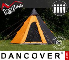 Tente de camping, TentZing®, 4 personnes, Orange/Gris foncé