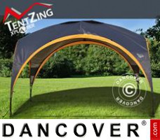 Tente de camping, TentZing®, 3,5x3,5m, orange/gris foncé