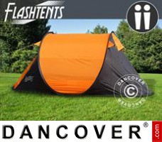 Tente de camping, FlashTents®, 2 personnes, Orange/Gris foncé