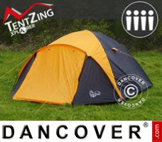 Tente de camping, TentZing® Igloo, 4 personnes, orange/gris foncé
